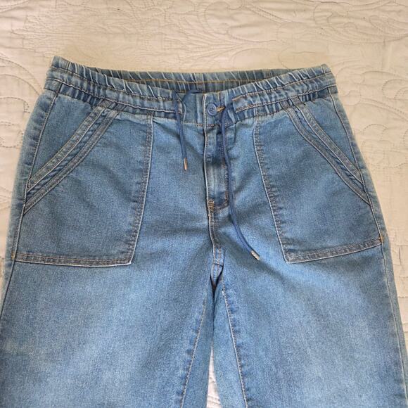 No Boundaries Elastic Waist Jean Joggers Woman's Size 11-13 - Picture 2 of 7